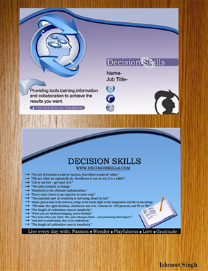 Design de Carte de Visite par Ishmeet pour DecisionSkills | Design : #1272903