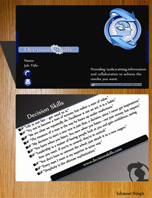 Design de Carte de Visite par Ishmeet pour DecisionSkills | Design : #1274271
