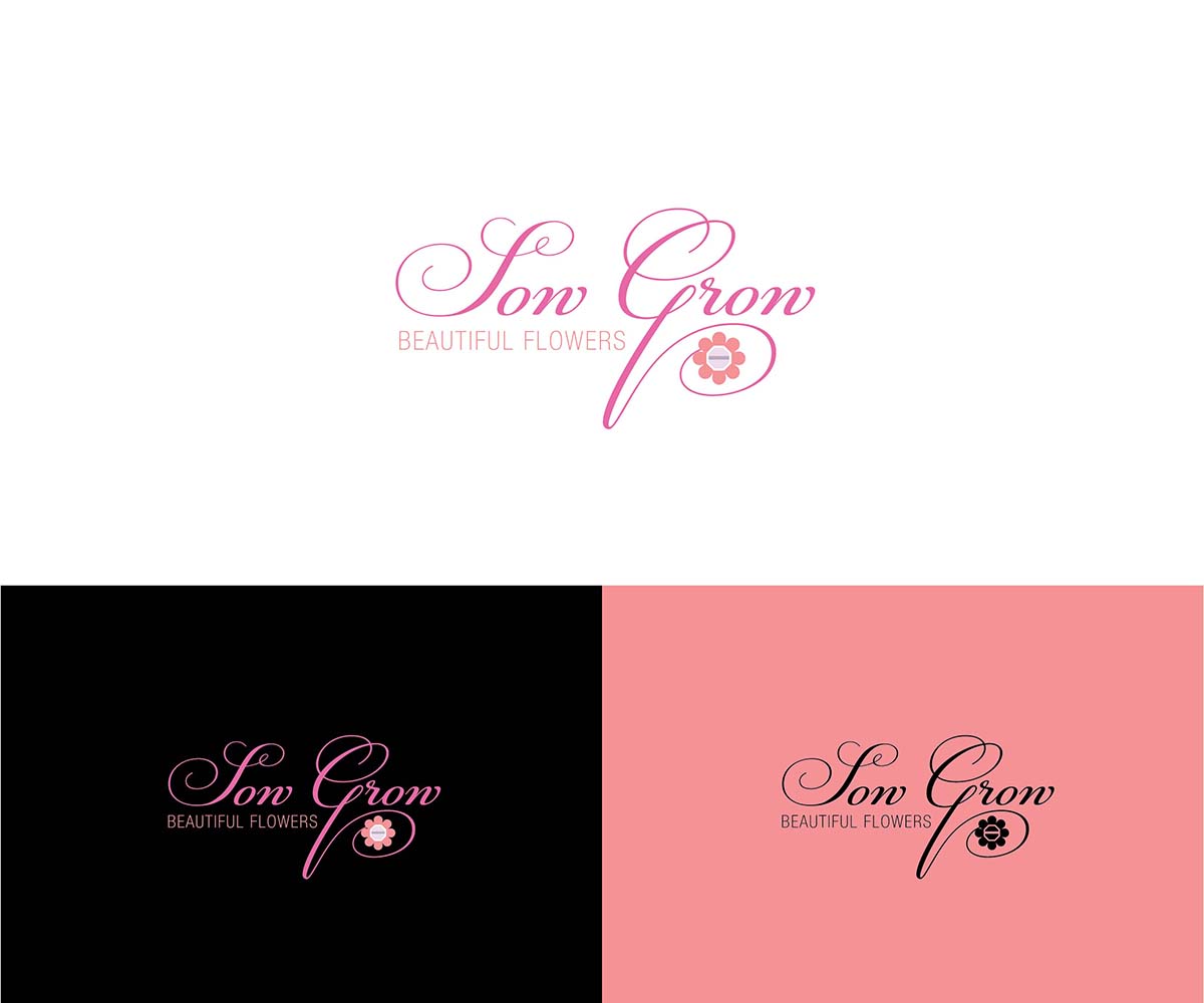 Logo Design by becguy for Sow Grow Beautiful Flowers  | Design #4490318