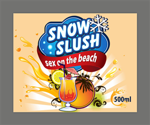 Slush syrup labels for concentrated syrup to make slushies  | Label Design by Maestroto