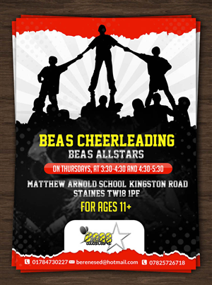 Design de Flyer par ESolz Technologies pour Bea''''s Cheer | Design #4409887