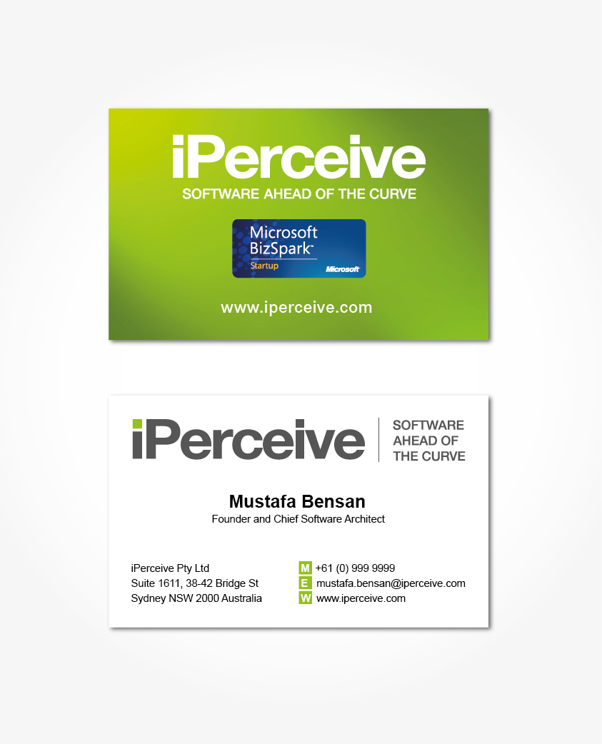 Business Card Design by ani for iPerceive | Design #195590