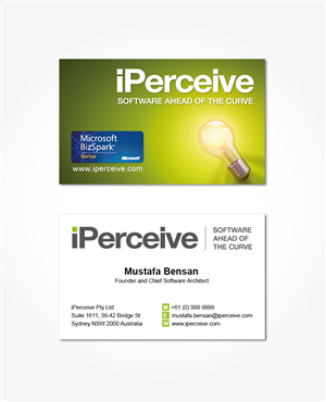 Business Card Design by ani for iPerceive | Design: #195593