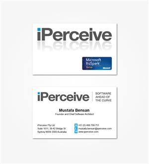 Business Card Design by ani for iPerceive | Design #198347