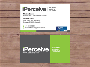 Business Card Design by Priyo Subarkah for iPerceive | Design: #189728