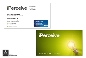 Business Card Design by Arsalan Hanif for iPerceive | Design #193522