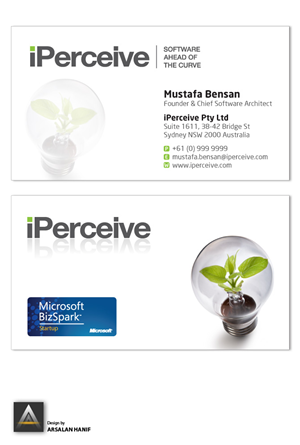Diseño de Tarjeta de Presentación por Arsalan Hanif para iPerceive | Diseño: #196887