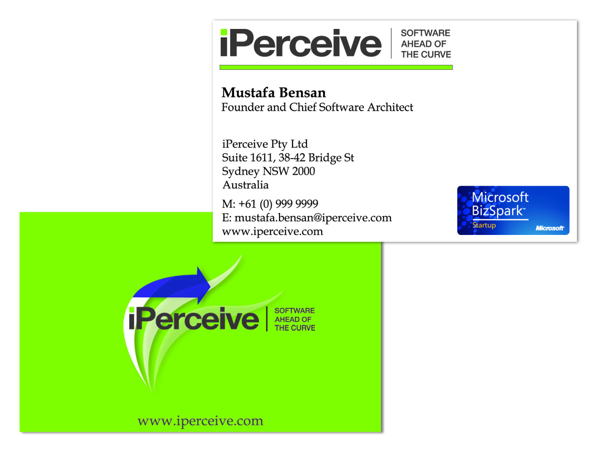 Business Card Design by ReadymadeCreations for iPerceive | Design #191688