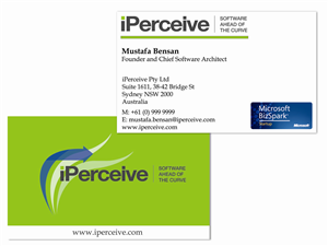 Visitenkarten-Design von ReadymadeCreations für iPerceive | Design: #192847