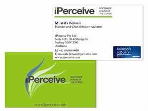 Visitenkarten-Design von ReadymadeCreations für iPerceive | Design: #192855