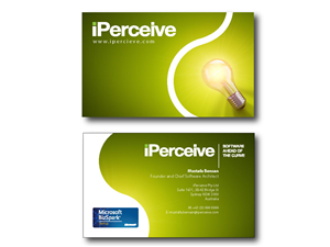 Business Card Design by DDesigns for iPerceive | Design: #193813