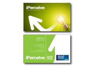 Business Card Design by DDesigns for iPerceive | Design: #193815