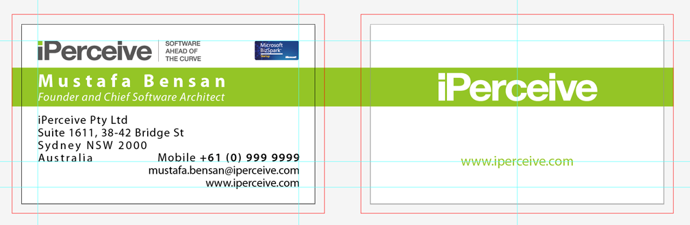 Visitenkarten-Design von Zachary 'Hary' Jordanov für iPerceive | Design #189577