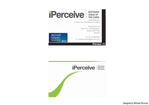 Business Card Design by michaeldonovan for iPerceive | Design #196709