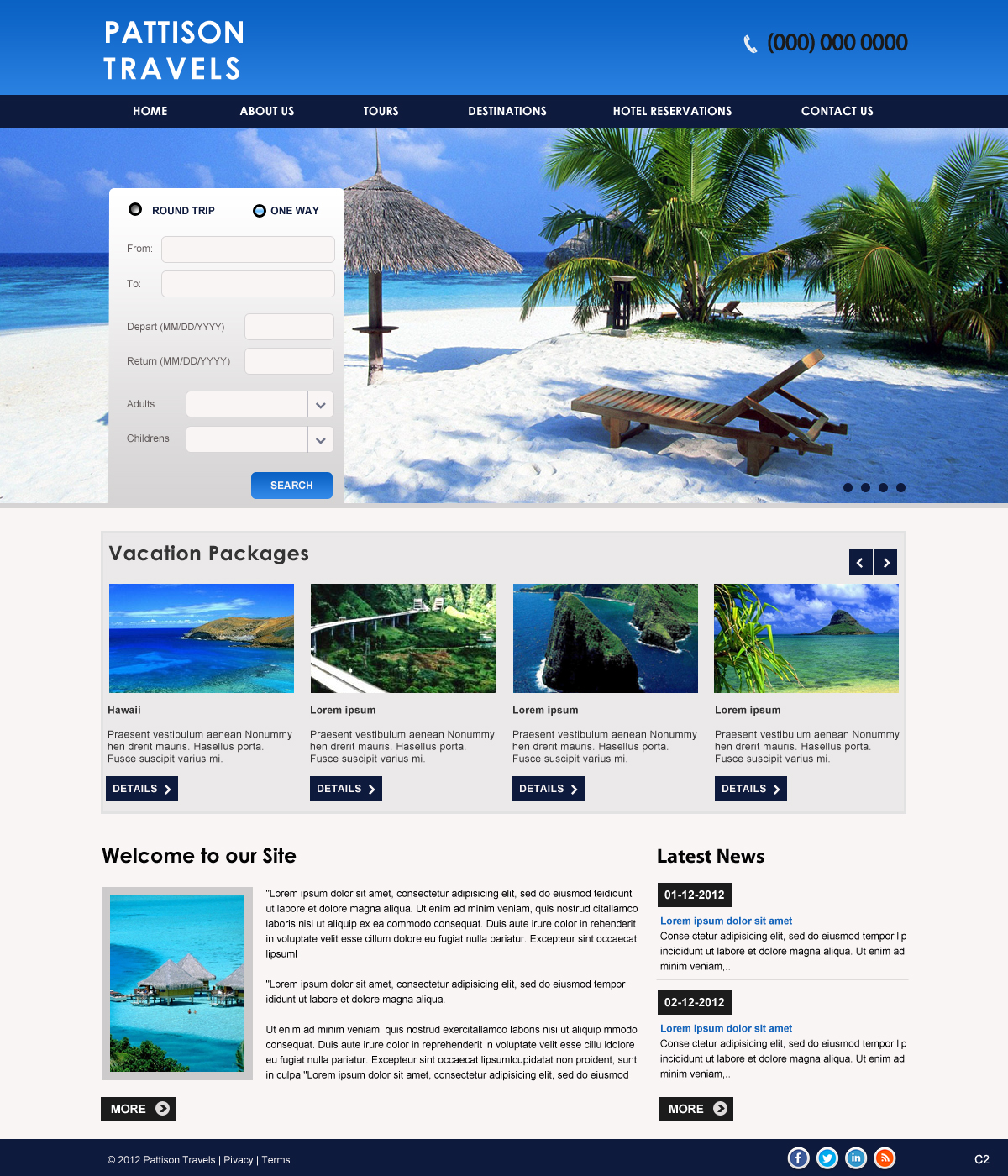 WordPress-Design von pb für TRAVEL CENTRAL | Design #1258660
