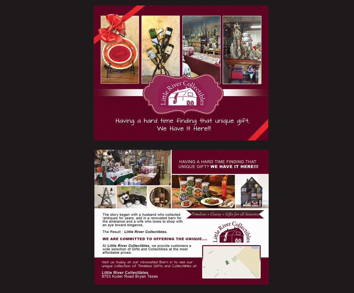 Postcard Design by NatPearlDesigns for Little River Collectibles | Design #4425516