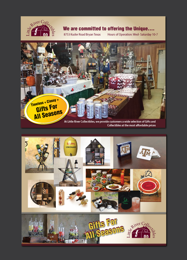Postcard Design by meet007 for Little River Collectibles | Design #4426533