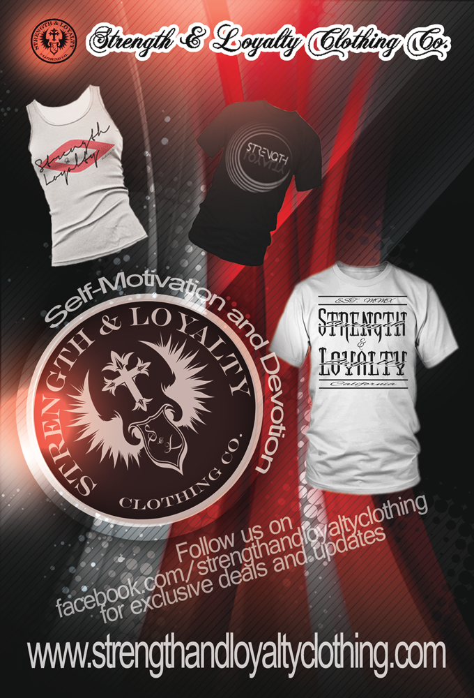 Flyer-Design von just_me für Strength & Loyalty Clothing | Design #1259633