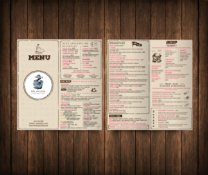 Menu Design by Tegridy Studio for The Anchor Coffee Bar & Grill | Design: #11190617