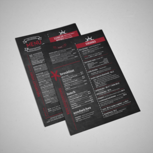 Menu Design by emdeegraphics