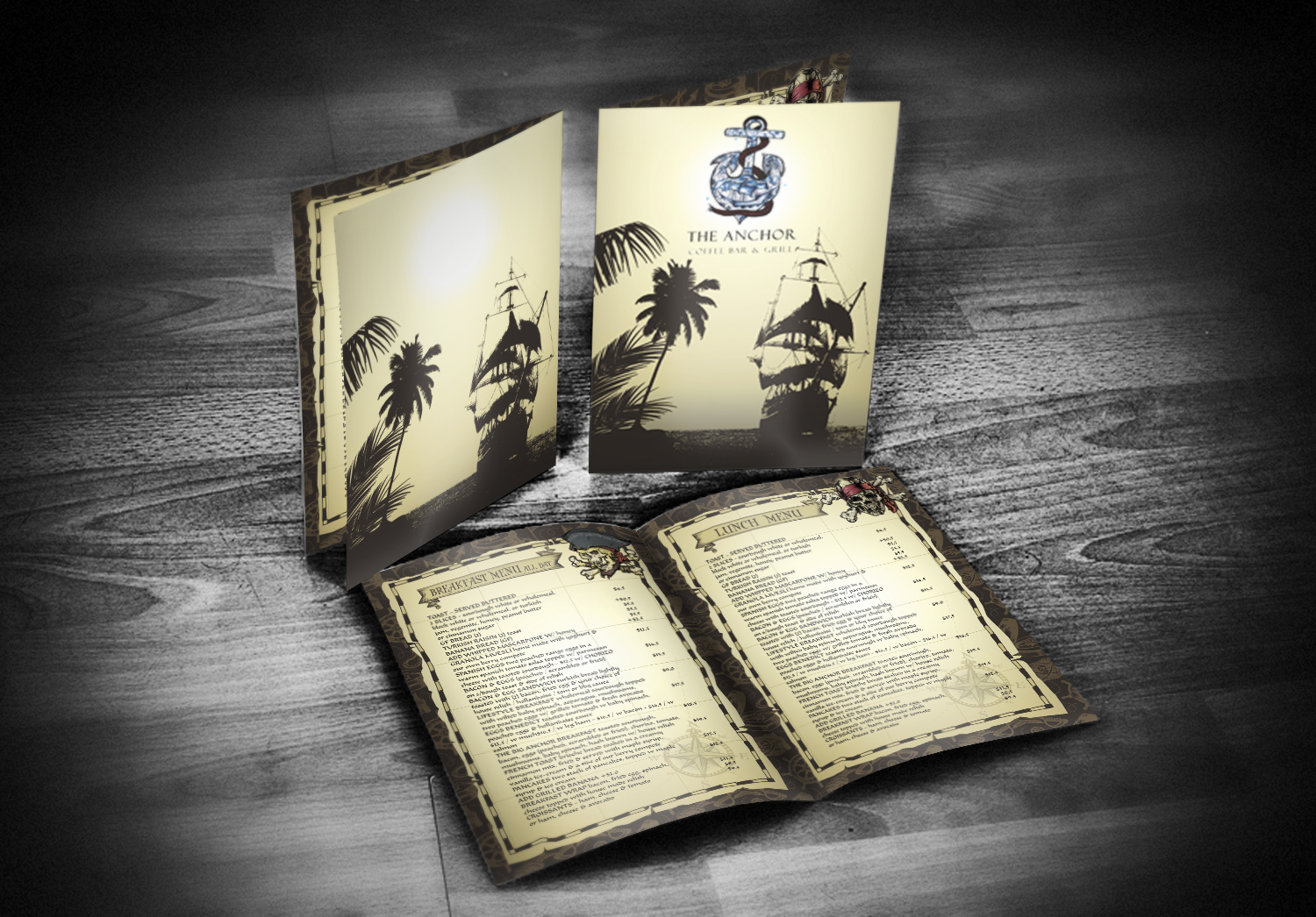 Menu Design by Maestroto for The Anchor Coffee Bar & Grill | Design #11232136