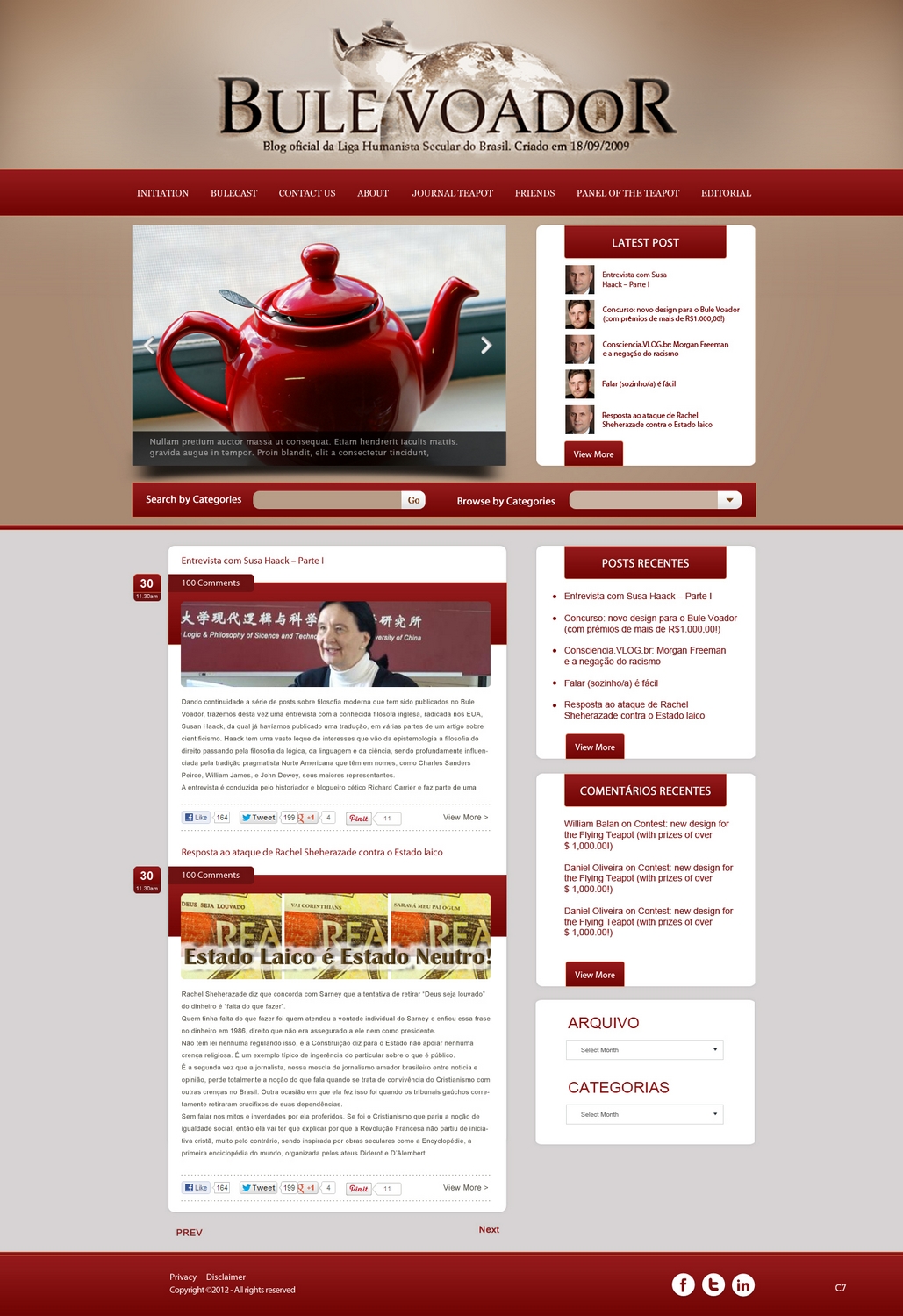 Web-Design von pb für Bule Voador | Design #1266273