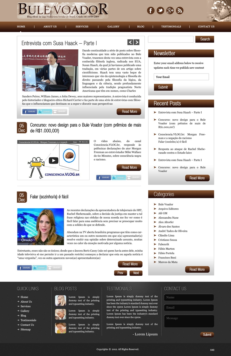 Web-Design von pb für Bule Voador | Design #1266277