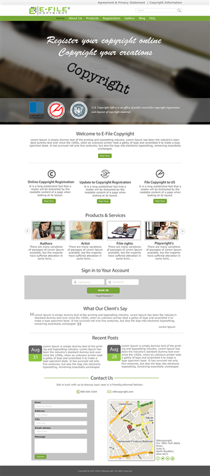 Web Design by Wings on web for Bedrock Online Enterprises, LLC DBA e-File Copyright | Design: #4489959
