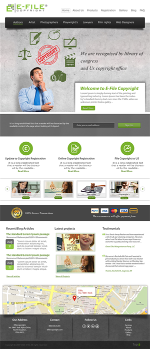 Web Design by Wings on web for Bedrock Online Enterprises, LLC DBA e-File Copyright | Design: #4527240