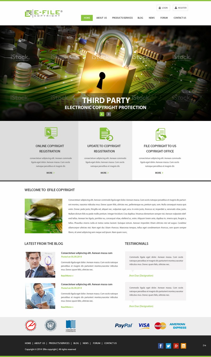 Web Design by pb for Bedrock Online Enterprises, LLC DBA e-File Copyright | Design #4450741