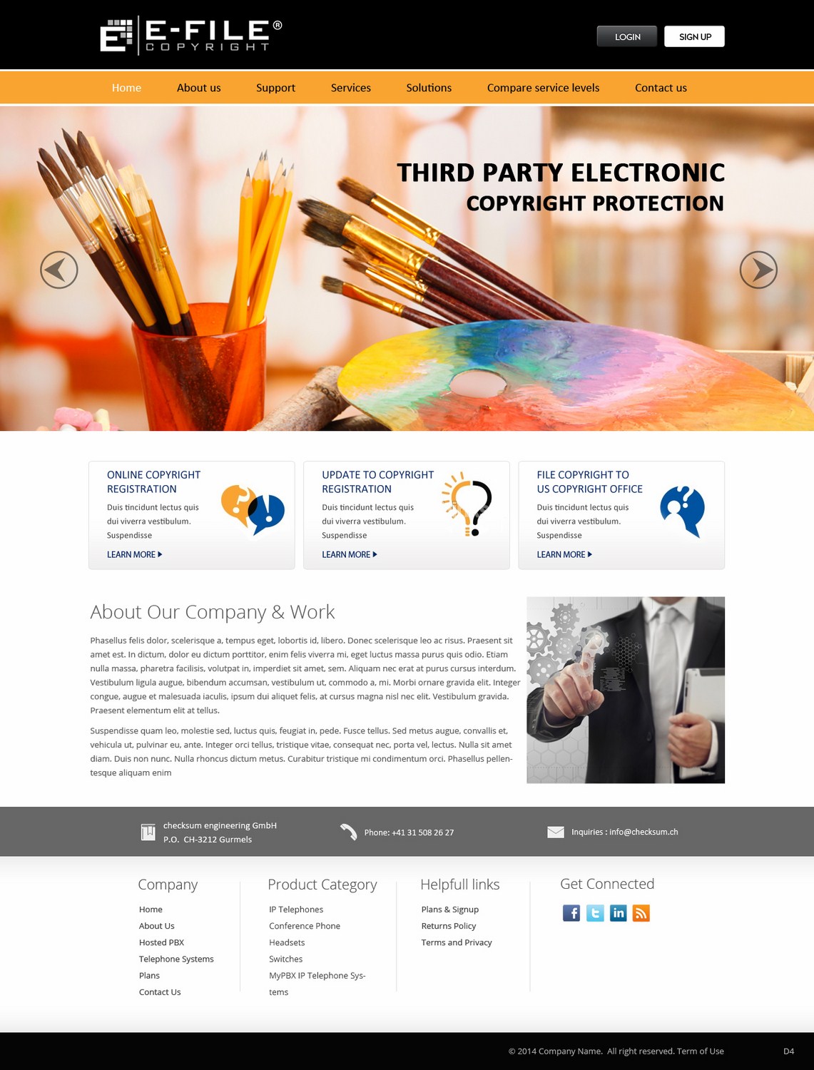 Web Design by pb for Bedrock Online Enterprises, LLC DBA e-File Copyright | Design #4450756