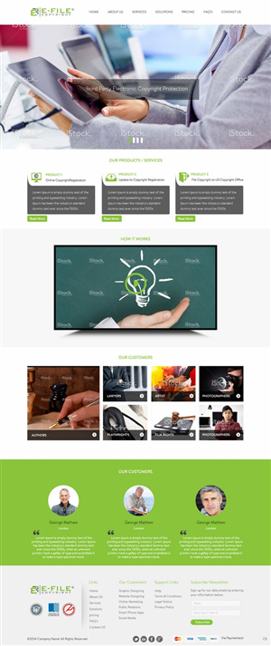Web Design by pb for Bedrock Online Enterprises, LLC DBA e-File Copyright | Design: #4457751