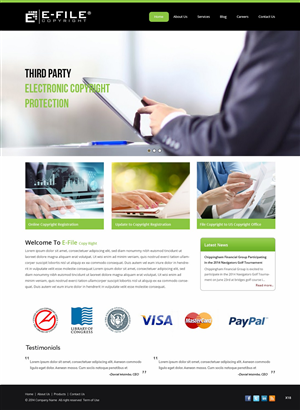 Web Design by pb for Bedrock Online Enterprises, LLC DBA e-File Copyright | Design: #4457755