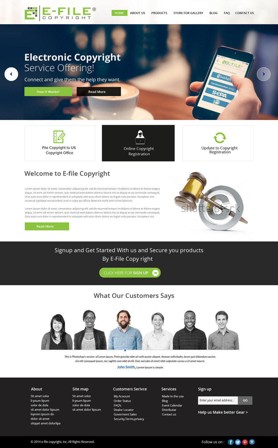 Web Design by OM for Bedrock Online Enterprises, LLC DBA e-File Copyright | Design #4469848