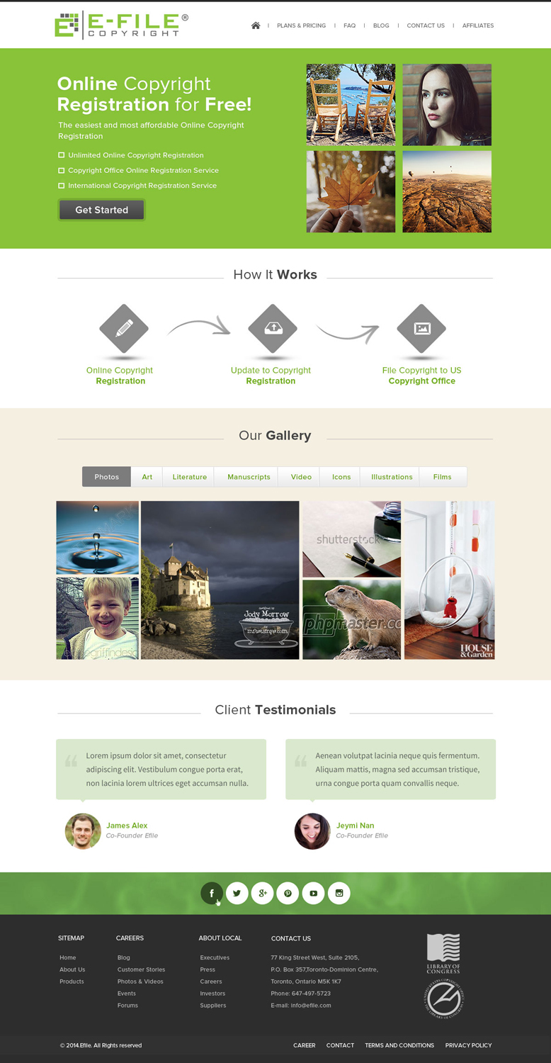Web Design par OM pour Bedrock Online Enterprises, LLC DBA e-File Copyright | Design #4474118