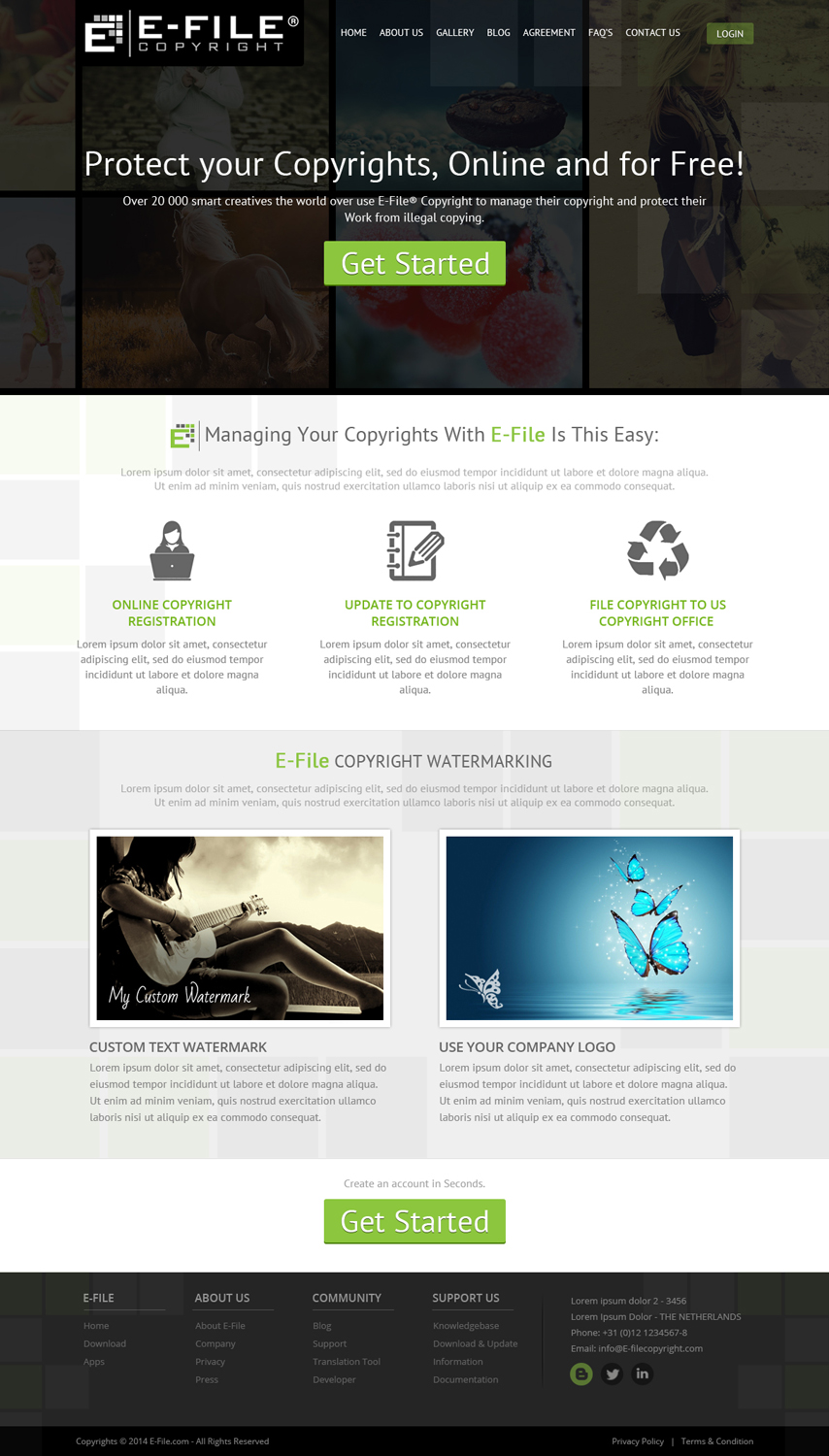 Web Design by OM for Bedrock Online Enterprises, LLC DBA e-File Copyright | Design #4474127
