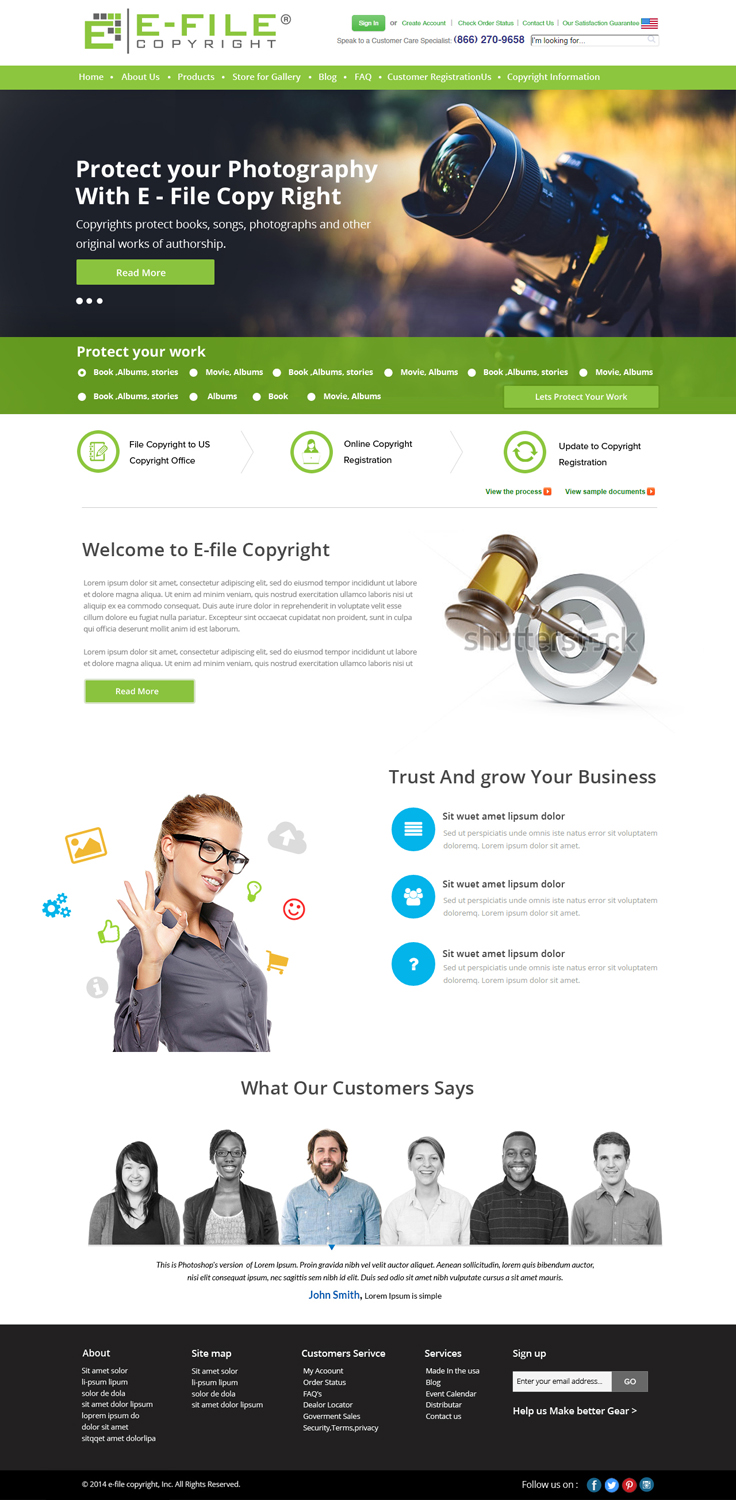 Web Design par OM pour Bedrock Online Enterprises, LLC DBA e-File Copyright | Design #4474172
