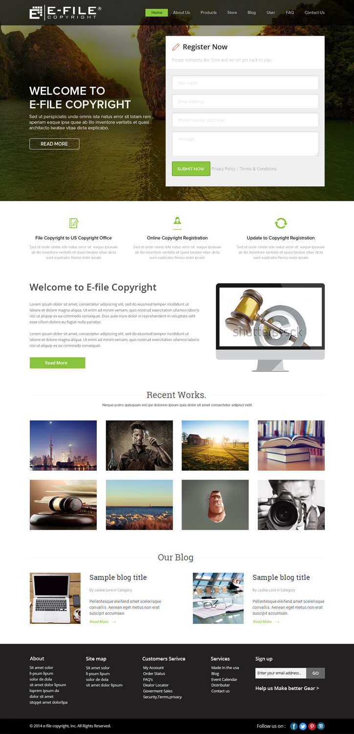 Web Design by OM for Bedrock Online Enterprises, LLC DBA e-File Copyright | Design #4474189