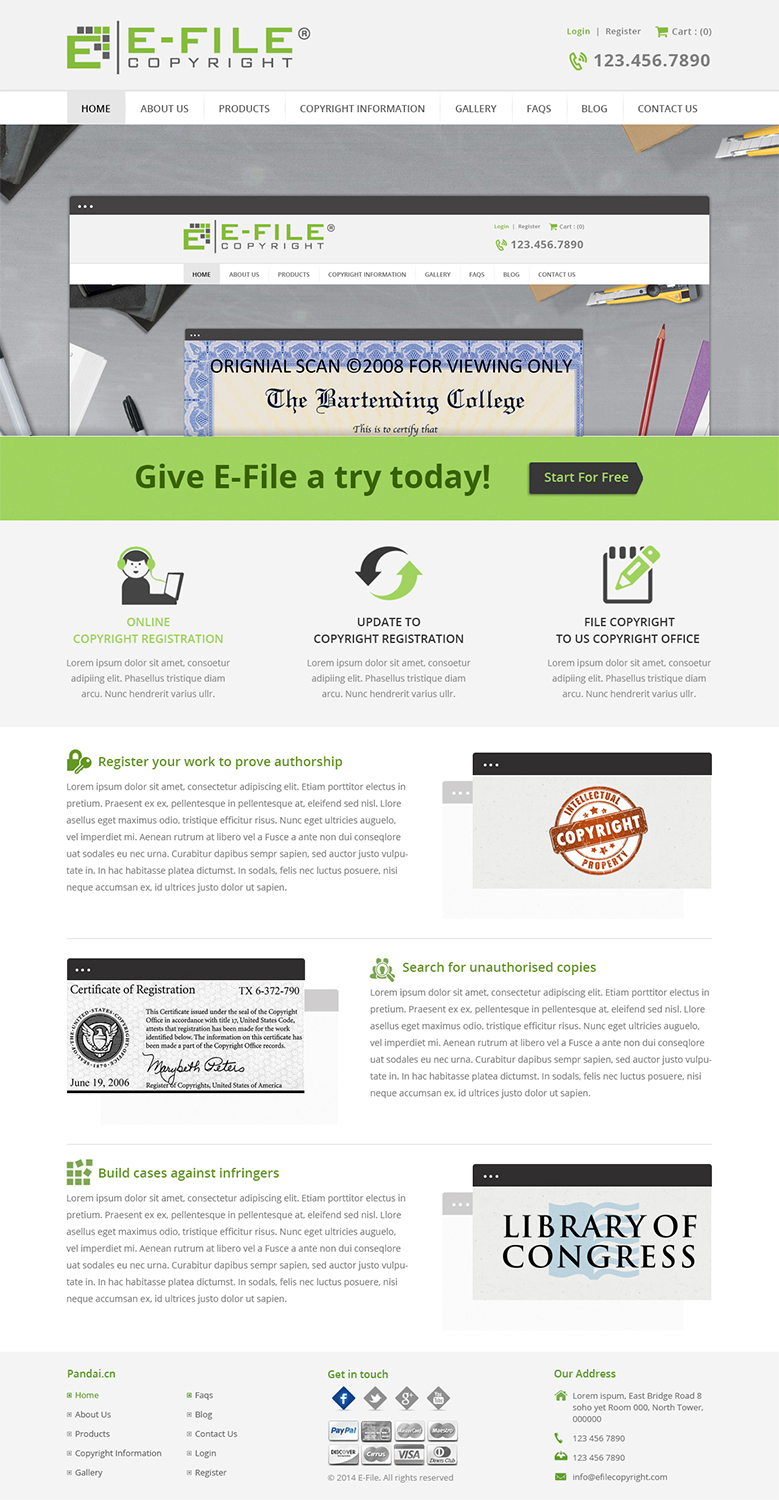 Web Design by Creative Usha for Bedrock Online Enterprises, LLC DBA e-File Copyright | Design #4482816