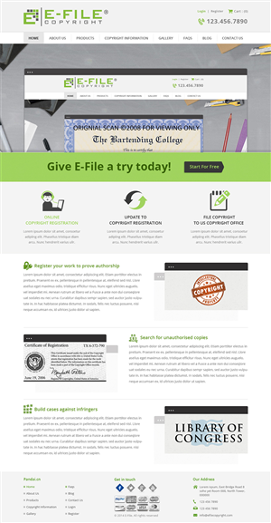 Web Design by Creative Usha for Bedrock Online Enterprises, LLC DBA e-File Copyright | Design: #4482816