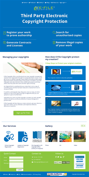 Web Design by Da Miracle for Bedrock Online Enterprises, LLC DBA e-File Copyright | Design #4470666