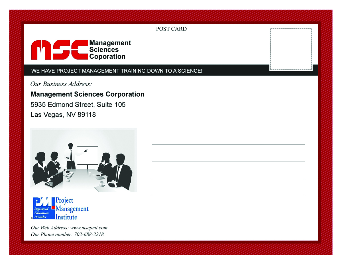 Diseño de Postal por Designer_Prasad para Management Sciences Corporation | Diseño #4416428