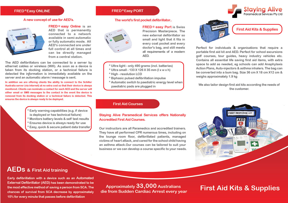 Design de Brochure par Brigitte Melissa B pour Staying Alive Paramedical Services Pty Ltd | Design #199741