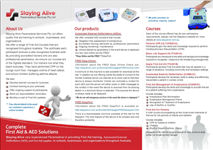Diseño de Brochure por aneela para Staying Alive Paramedical Services Pty Ltd | Diseño: #193914