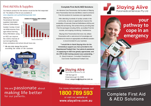 trifold brochure Staying Alive | Brochure Design by aneela