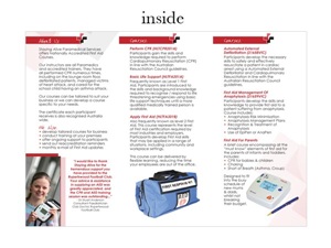 Brochure Design by Design by Belinda Gillies for Staying Alive Paramedical Services Pty Ltd | Design: #197781
