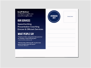 Postcard Design by LR Design for Winning Wit, LLC | Design: #4440840