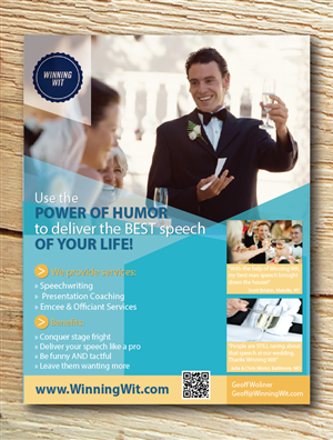 Postcard Design by alex989 for Winning Wit, LLC | Design: #4421650