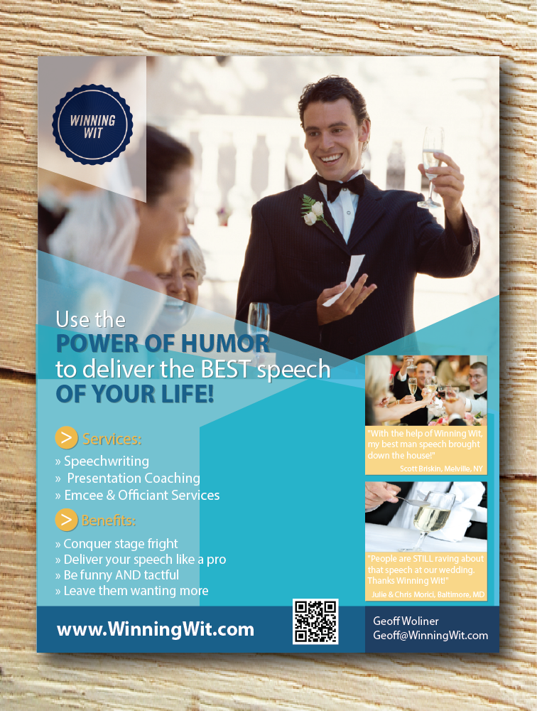 Postcard Design by alex989 for Winning Wit, LLC | Design #4421672