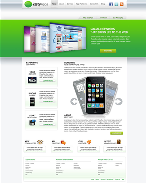 Web Design by LFS Designs for ZestyApps | Design #200074